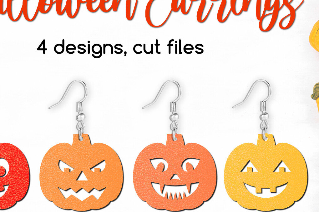 Σετ των 3 Intra απο ξύλο plywood 3mm-4mm πάχος - Πρότυπα  σκουλαρίκια κολοκύθας αποκριών Δίασταση 3x3 cm INTRAFABR-107147763