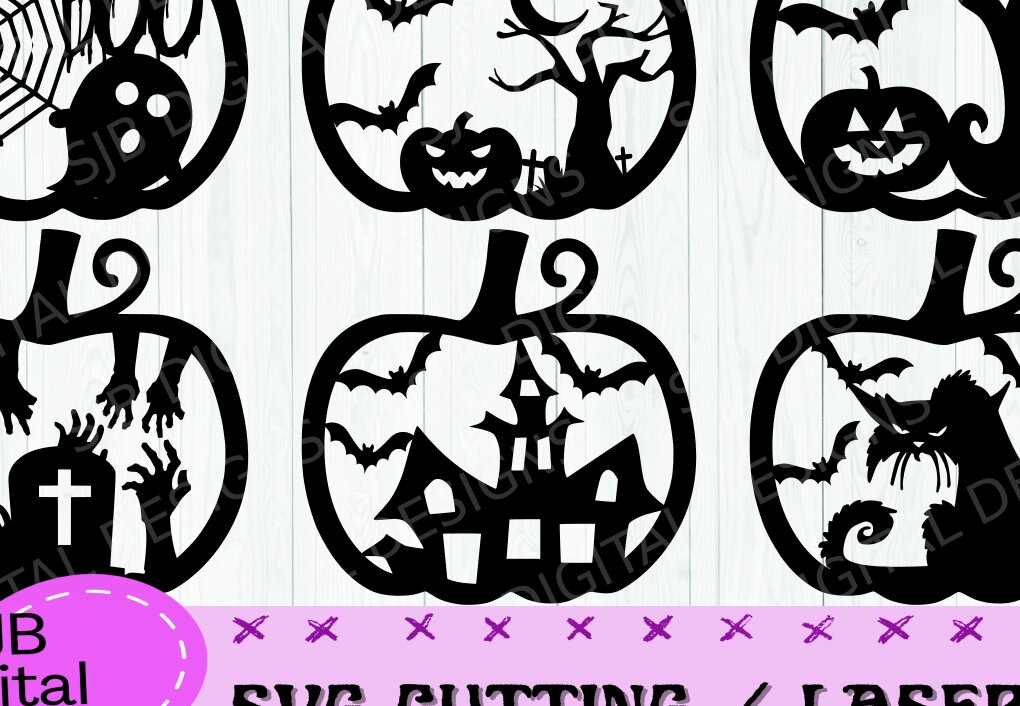 Σετ των 2 Intra απο ξύλο plywood 3mm-4mm πάχος - Κορνίζες κολοκύθας αποκριών , Πλακέτα Δίασταση 15x15 cm INTRAFABR-39399296