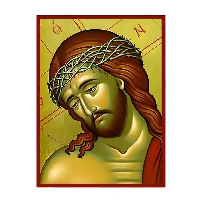 Σετ των 2 Εικόνα Ορθοδοξίας με περίγραμμα χρυσό σε ξύλο Φλαμουρίας  με  βάση Εικόνα Χριστός Νυμφίος Χειροποίητη Ελληνορθόδοξη , Κρεμαστή πλάκα βυζαντινής τέχνης, χριστιανική τέχνη Διάσταση 10x7 cm (3,9 x 2,8 ίντσες) INTRAEK-670743