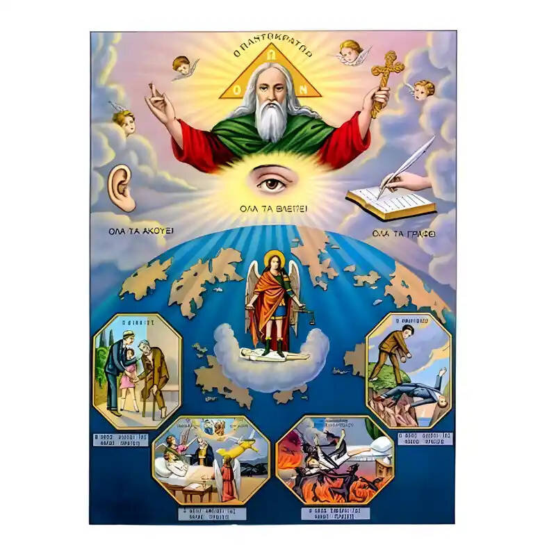 Σετ των 2 Εικόνα Ορθοδοξίας με περίγραμμα χρυσό σε ξύλο Φλαμουρίας  με  βάση Εικόνα Χριστός Παντοκράτωρ Χειροποίητη Ελληνορθόδοξη , Κρεμαστή πλάκα βυζαντινής τέχνης, χριστιανική τέχνη Διάσταση 10x7 cm (3,9 x 2,8 ίντσες) INTRAEK-670731