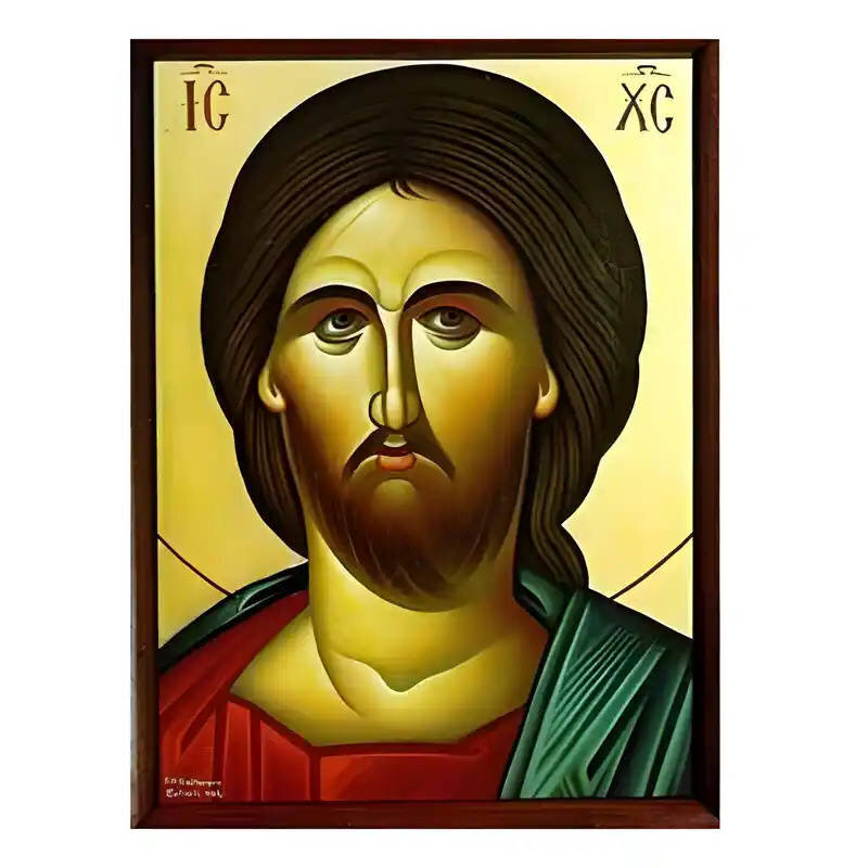 Σετ των 2 Εικόνα Ορθοδοξίας με περίγραμμα χρυσό σε ξύλο Φλαμουρίας  με  βάση Εικόνα Χριστός, Προτομή Χειροποίητη Ελληνορθόδοξη , Κρεμαστή πλάκα βυζαντινής τέχνης, χριστιανική τέχνη Διάσταση 10x7 cm (3,9 x 2,8 ίντσες) INTRAEK-670723