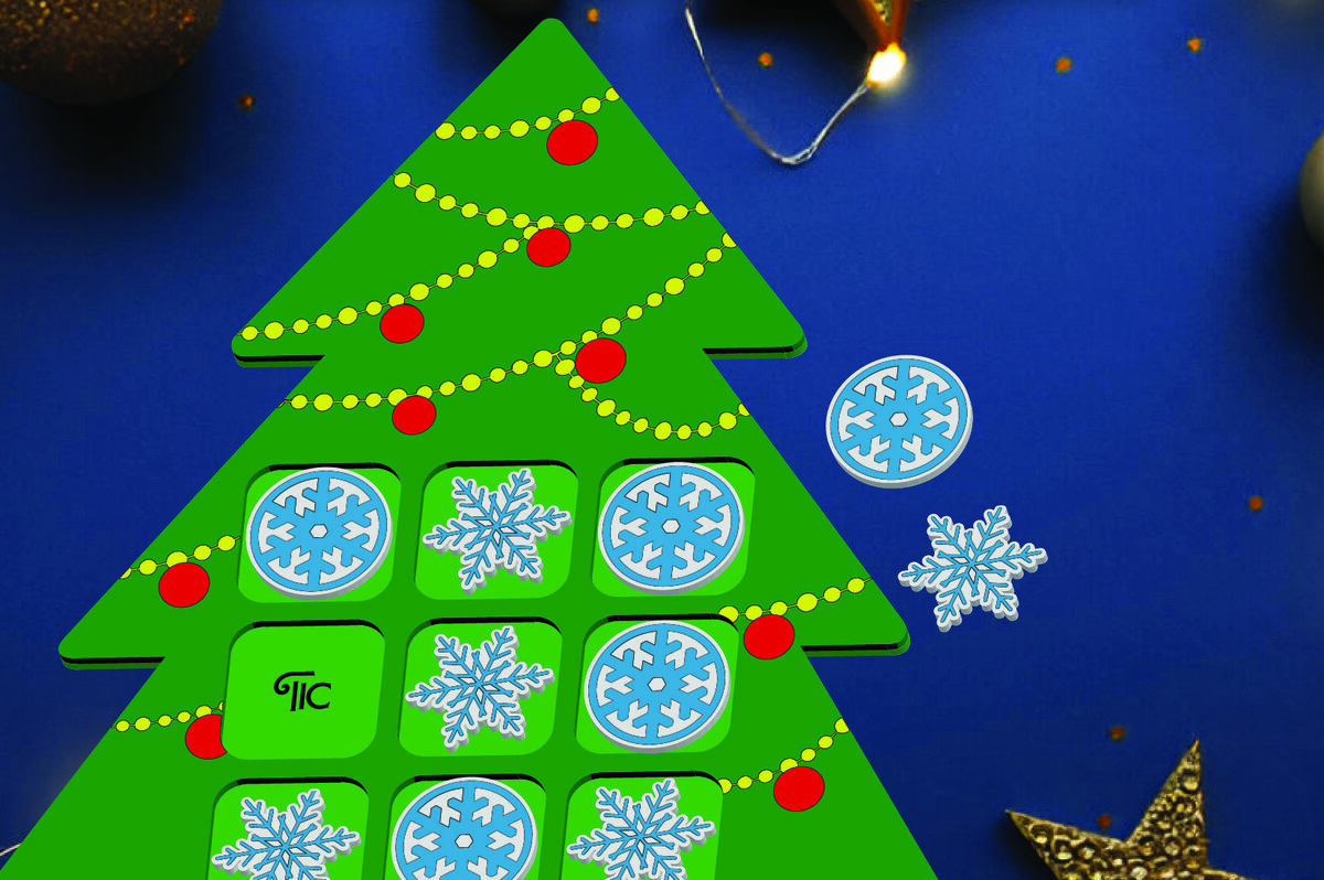 Intra απο ξύλο plywood  Χρώμα wenge 3mm-4mm πάχος - Χριστουγεννιάτικο παιχνίδι Tic Tac Toe Δίασταση 15x15 cm INTRAFABR-35796382