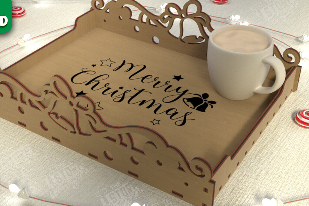 Intra απο ξύλο plywood  Χρώμα wenge 3mm-4mm πάχος - Χριστουγεννιάτικος Δίσκος | Δίσκος ορεκτικών για σνακ Δίασταση 15x15 cm INTRAFABR-100965995