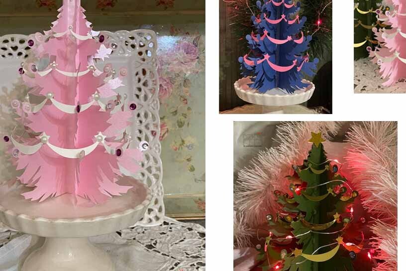 Intra απο ξύλο plywood  Χρώμα wenge 3mm-4mm πάχος - Χριστουγεννιάτικο δέντρο Δίασταση 30x20 cm INTRAFABR-104363545