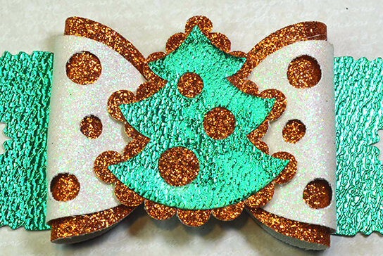 Σετ των 2 Intra απο ξύλο plywood  Χρώμα wenge 3mm-4mm πάχος - Πρότυπο φιόγκων χριστουγεννιάτικων δέντρων Δίασταση 20x20 cm INTRAFABR-101524548