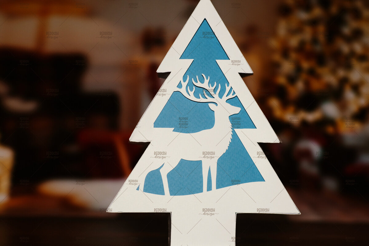 Σετ των 2 Intra απο ξύλο plywood  Χρώμα wenge 3mm-4mm πάχος - Χριστουγεννιάτικο Δέντρο Κουτί Δίασταση 20x20 cm INTRAFABR-80747079