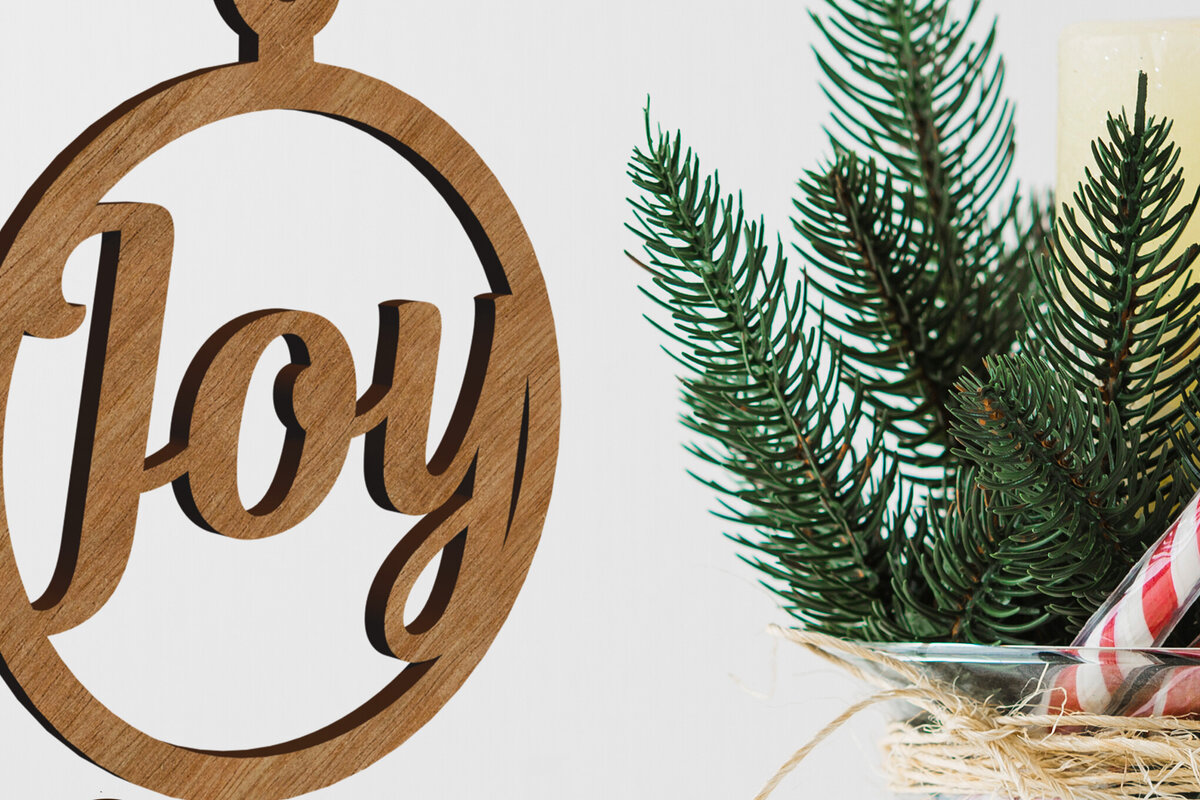 Σετ των 2 Intra απο ξύλο plywood  Χρώμα wenge 3mm-4mm πάχος - Πρότυπο περικοπής διακόσμησης χριστουγεννιάτικου δέντρου Δίασταση 6x7 cm INTRAFABR-75915391