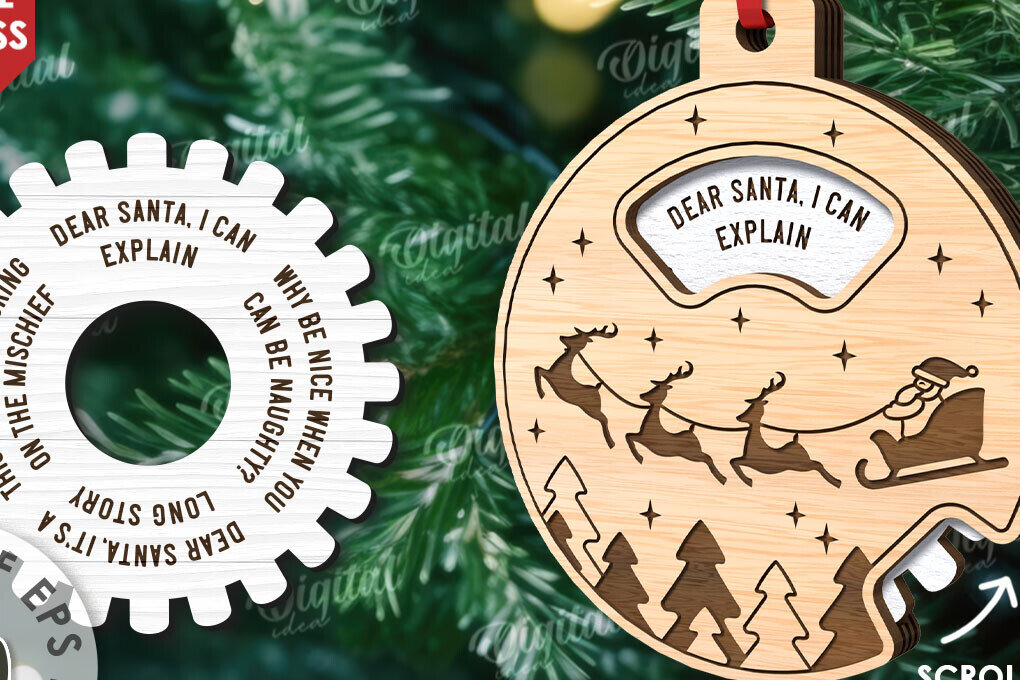 Σετ των 2 Intra απο ξύλο plywood  Χρώμα wenge 3mm-4mm πάχος - Διακόσμηση Χριστουγεννιάτικου Δέντρου Δίασταση 15x15 cm INTRAFABR-74437662