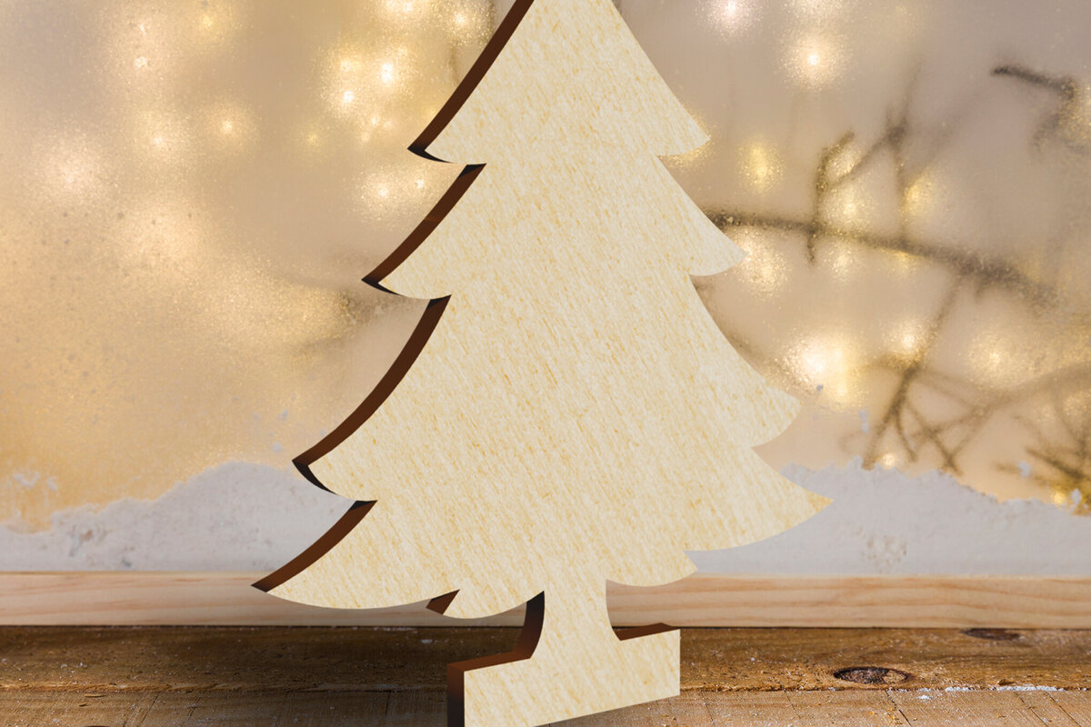 Σετ των 2 Intra απο ξύλο plywood  Χρώμα wenge 3mm-4mm πάχος - Χριστουγεννιάτικο Διακοσμητικό Χριστουγεννιάτικο Παιχνίδι Δίασταση 5x3 cm INTRAFABR-103857399