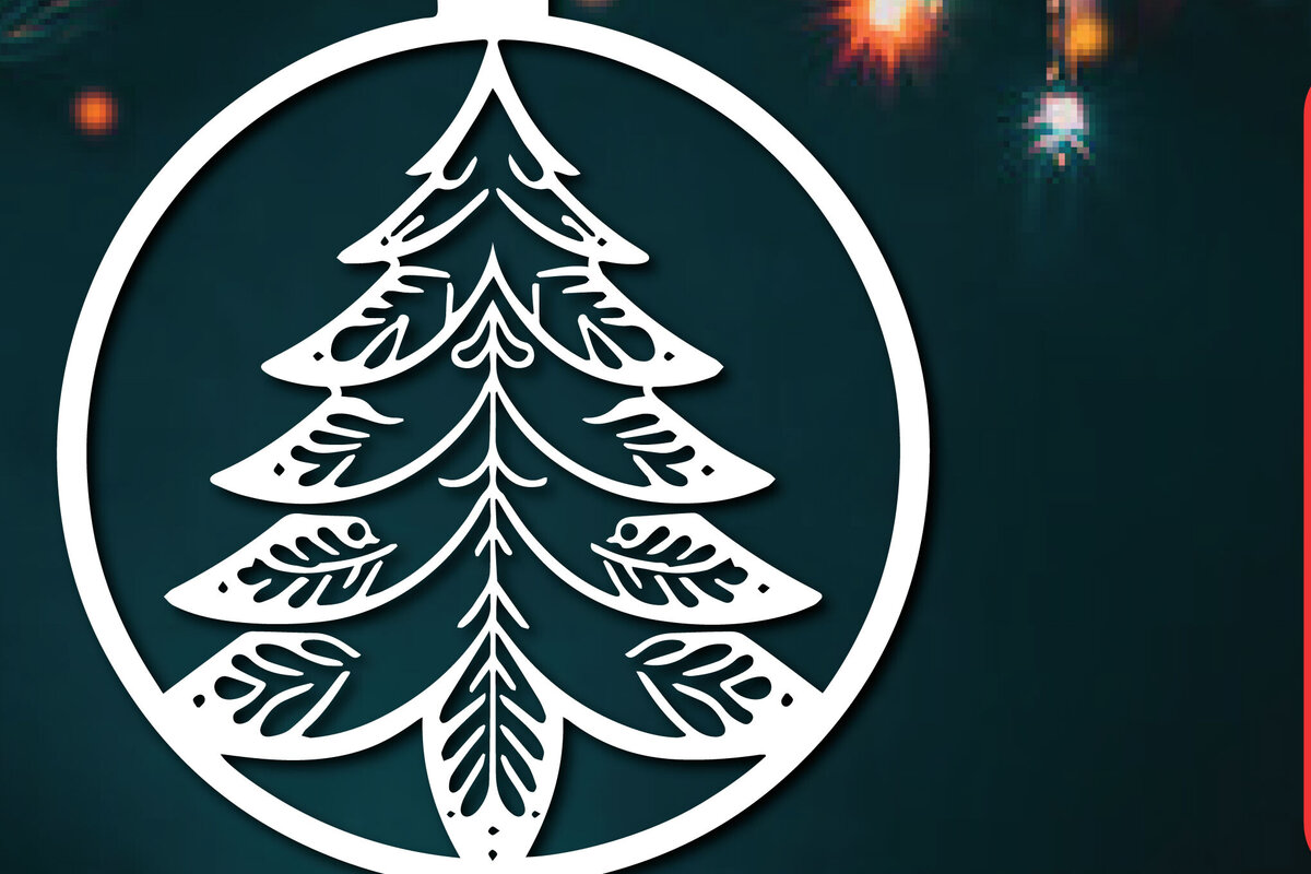 Σετ των 2 Intra απο ξύλο plywood  Χρώμα wenge 3mm-4mm πάχος - κομμένο στολίδι Χριστουγεννιάτικου Δέντρου Δίασταση 6x6 cm INTRAFABR-107424211