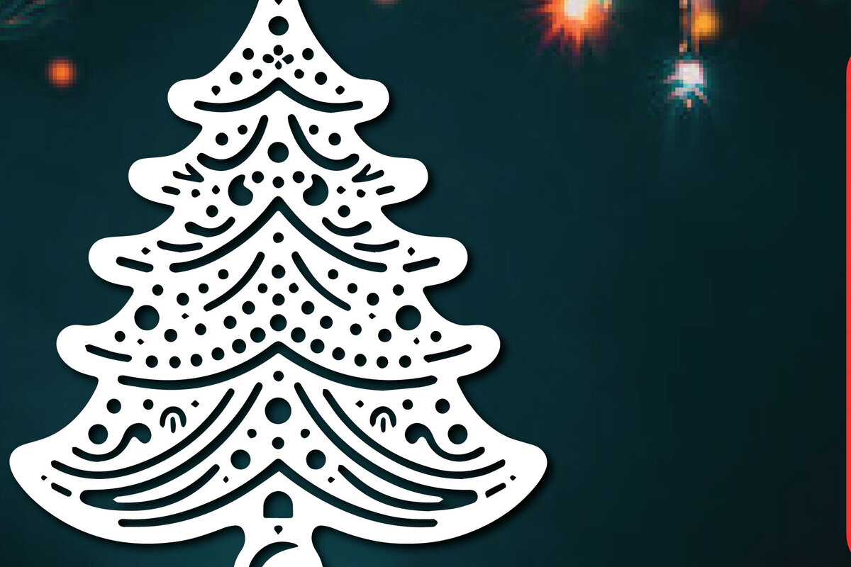 Σετ των 2 Intra απο ξύλο plywood  Χρώμα wenge 3mm-4mm πάχος - κομμένο στολίδι Χριστουγεννιάτικου Δέντρου Δίασταση 6x6 cm INTRAFABR-104256036