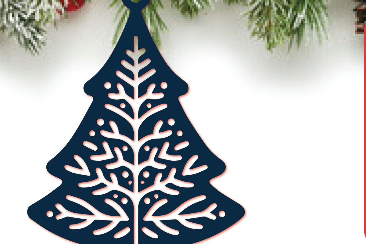 Σετ των 2 Intra απο ξύλο plywood  Χρώμα wenge 3mm-4mm πάχος - κομμένο στολίδι Χριστουγεννιάτικου Δέντρου Δίασταση 6x6 cm INTRAFABR-104256043