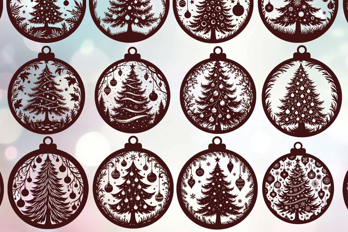 Σετ των 2 Intra απο ξύλο plywood  Χρώμα wenge 3mm-4mm πάχος - Δέσμη κοπής με λέιζερ στολίδι Χριστουγεννιάτικου Δέντρου Δίασταση 6x6 cm INTRAFABR-107953401