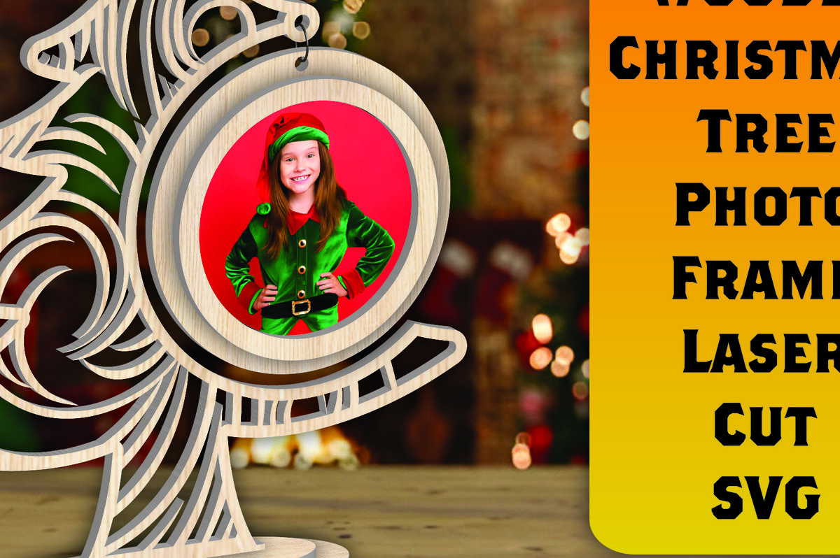 Intra απο ξύλο plywood  Χρώμα wenge 3mm-4mm πάχος - Χριστουγεννιάτικο δέντρο Κορνίζα φωτογραφιών με Δίασταση 20x25 cm INTRAFABR-106148607