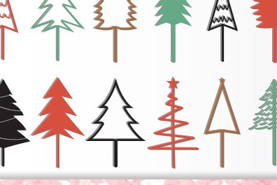 Intra απο ξύλο plywood  Χρώμα wenge 3mm-4mm πάχος - Πακέτο σχεδίασης Χριστουγεννιάτικου Δέντρου Δίασταση 20x25 cm INTRAFABR-104389498