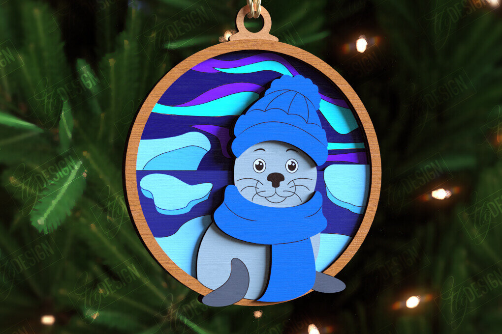 Σετ των 2 Intra απο ξύλο plywood  Χρώμα wenge 3mm-4mm πάχος - Παιχνίδι Χριστουγεννιάτικου Δέντρου | Διακοσμήσεις διακοπών Δίασταση 15x15 cm INTRAFABR-101130108