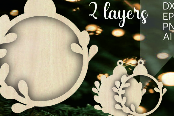 Σετ των 2 Intra απο ξύλο plywood  Χρώμα wenge 3mm-4mm πάχος - Αρχεία κομμένα με λέιζερ για χριστουγεννιάτικο δέντρο Δίασταση 6x6 cm INTRAFABR-104189416