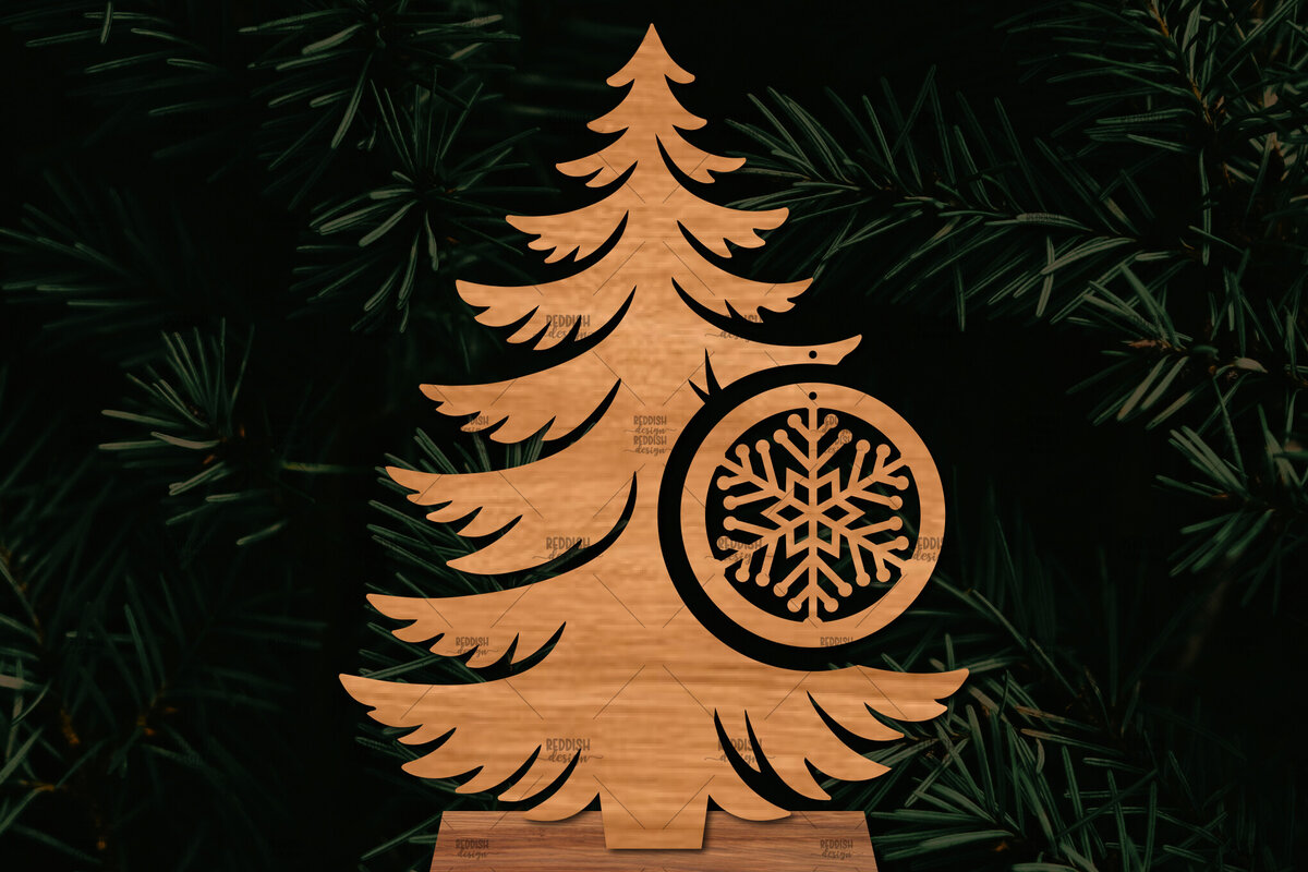 Intra απο ξύλο plywood  Χρώμα wenge 3mm-4mm πάχος - Στάση κοπής με λέιζερ Χριστουγεννιάτικα δέντρα Δίασταση 20x20 cm INTRAFABR-101756410