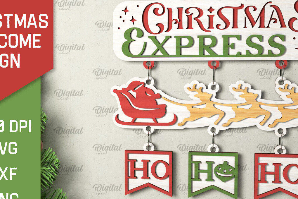 Intra απο ξύλο plywood  Χρώμα wenge 3mm-4mm πάχος - με λέιζερ χριστουγεννιάτικο σημάδι καλωσορίσματος Δίασταση 15x15 cm INTRAFABR-31611760