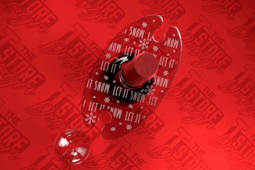 Σετ των 2 Intra απο ξύλο plywood  Χρώμα wenge 3mm-4mm πάχος - Christmas Wine Caddy Δίασταση 15x15 cm INTRAFABR-97360354