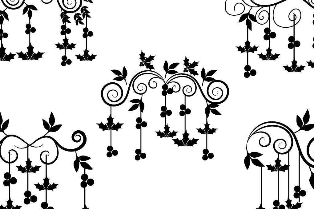 Σετ των 2 Intra απο ξύλο plywood  Χρώμα wenge 3mm-4mm πάχος - Χριστουγεννιάτικο Χειμερινό Floral Στολίδι Δίασταση 6x6 cm INTRAFABR-114258510