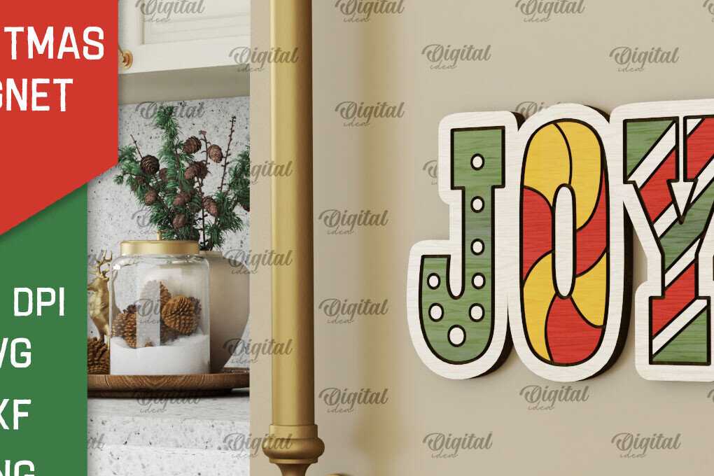 Intra απο ξύλο plywood  Χρώμα wenge 3mm-4mm πάχος - Χριστουγεννιάτικο Ξύλινο με μαγνήτη με λέιζερ Δίασταση 15x15 cm INTRAFABR-38311200