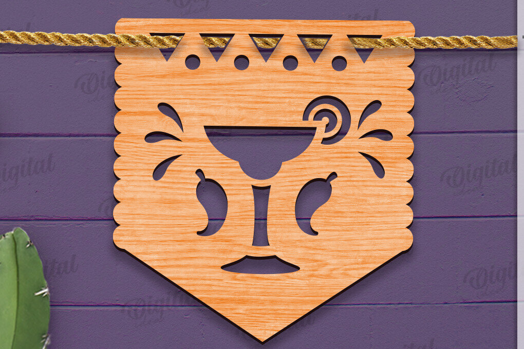 Intra απο ξύλο plywood  Χρώμα wenge 3mm-4mm πάχος - Cinco De Mayo Banner Δίασταση 30x20 cm INTRAFABR-71664334