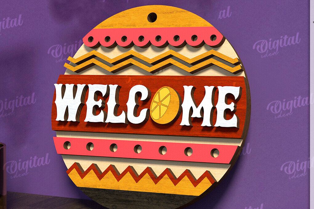 Intra απο ξύλο plywood  Χρώμα wenge 3mm-4mm πάχος - Cinco De Mayo Στρογγυλή πινακίδα κοπής με λέιζερ Δίασταση 30x20 cm INTRAFABR-82063909