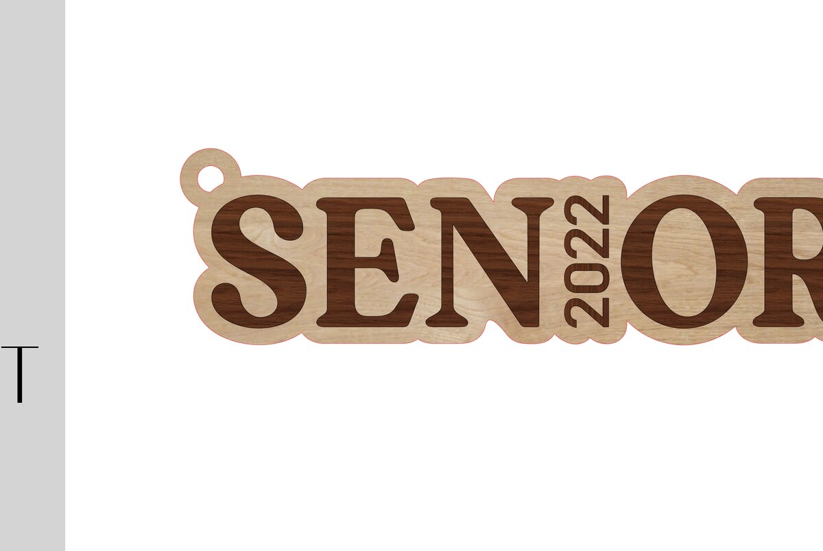 Σετ των 2 Intra απο ξύλο plywood  Χρώμα wenge 3mm-4mm πάχος - Κλάση του 2022 Μπρελόκ Δίασταση 4x4 cm INTRAFABR-120827167