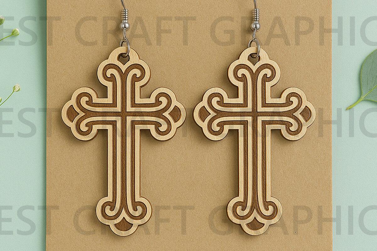 Σετ των 3 Intra απο ξύλο plywood  Χρώμα wenge 3mm-4mm πάχος - Κλασικά σκουλαρίκια με θηλιά Δίασταση 3x3 cm INTRAFABR-120434541