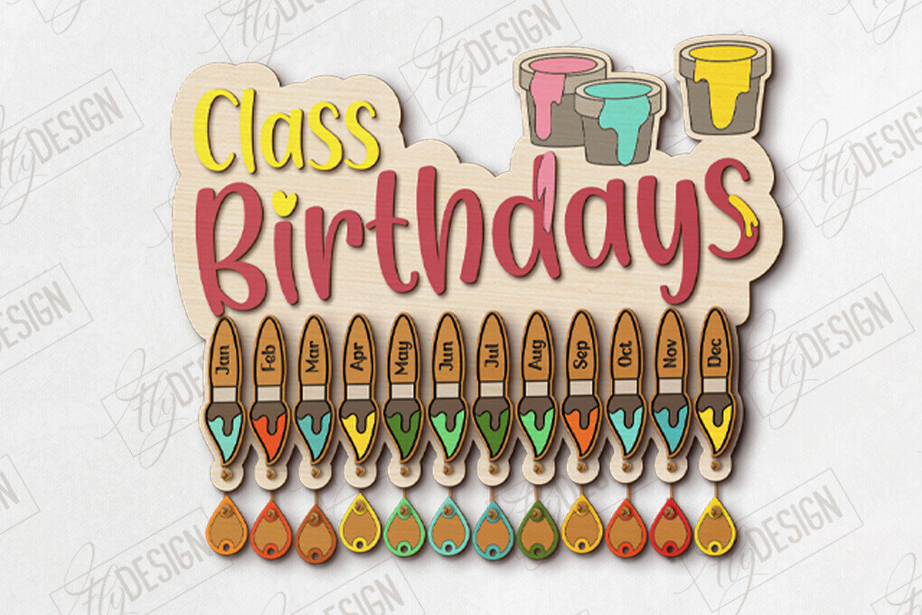 Intra απο ξύλο plywood  Χρώμα wenge 3mm-4mm πάχος - Γενέθλια στην τάξη | Πίνακας γενεθλίων |CNC Δίασταση 40x50 cm INTRAFABR-46225956