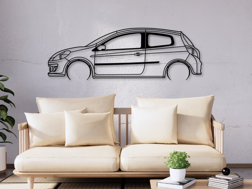 Σετ των 2 Intra απο ξύλο plywood  Χρώμα wenge 3mm-4mm πάχος - Clio III Car , Vector μοντέλο αυτοκινήτου Δίασταση 20x20 cm INTRAFABR-114268107