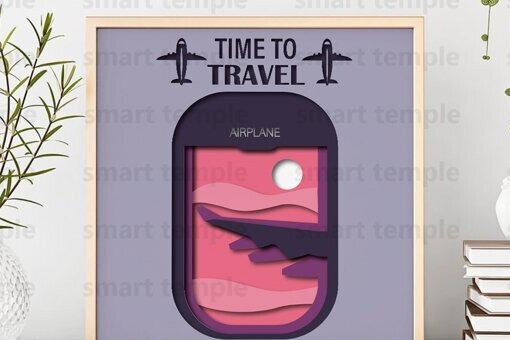 Intra απο ξύλο plywood  Χρώμα wenge 3mm-4mm πάχος - Σύννεφα 3d Light Box, Αρχεία αεροπλάνου Δίασταση 30x20 cm INTRAFABR-97657388