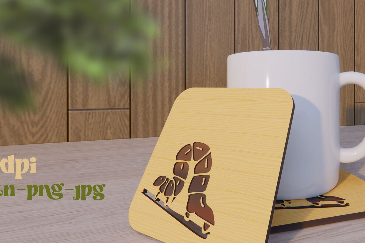 Intra απο ξύλο plywood  Χρώμα wenge 3mm-4mm πάχος - Σχεδιασμός σουβέρ Δίασταση 15x15 cm INTRAFABR-29862497