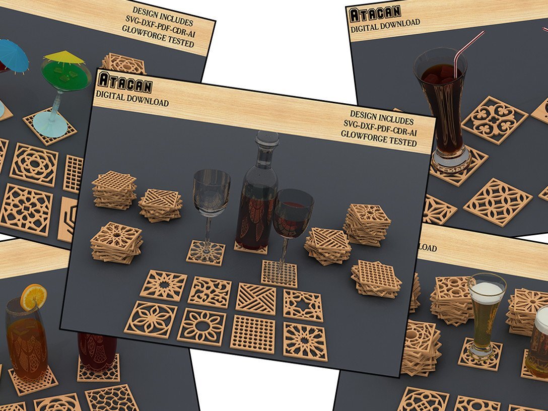 Intra απο ξύλο plywood  Χρώμα wenge 3mm-4mm πάχος - Διανυσματικά αρχεία γεωμετρικών μοτίβων σουβέρ Δίασταση 30x20 cm INTRAFABR-108803702