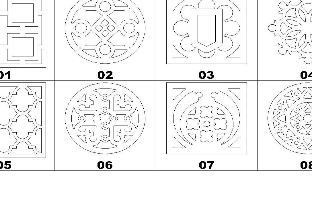 Intra απο ξύλο plywood  Χρώμα wenge 3mm-4mm πάχος - Σετ σουβέρ διανυσματικό για Lasercut Δίασταση 20x20 cm INTRAFABR-56547714