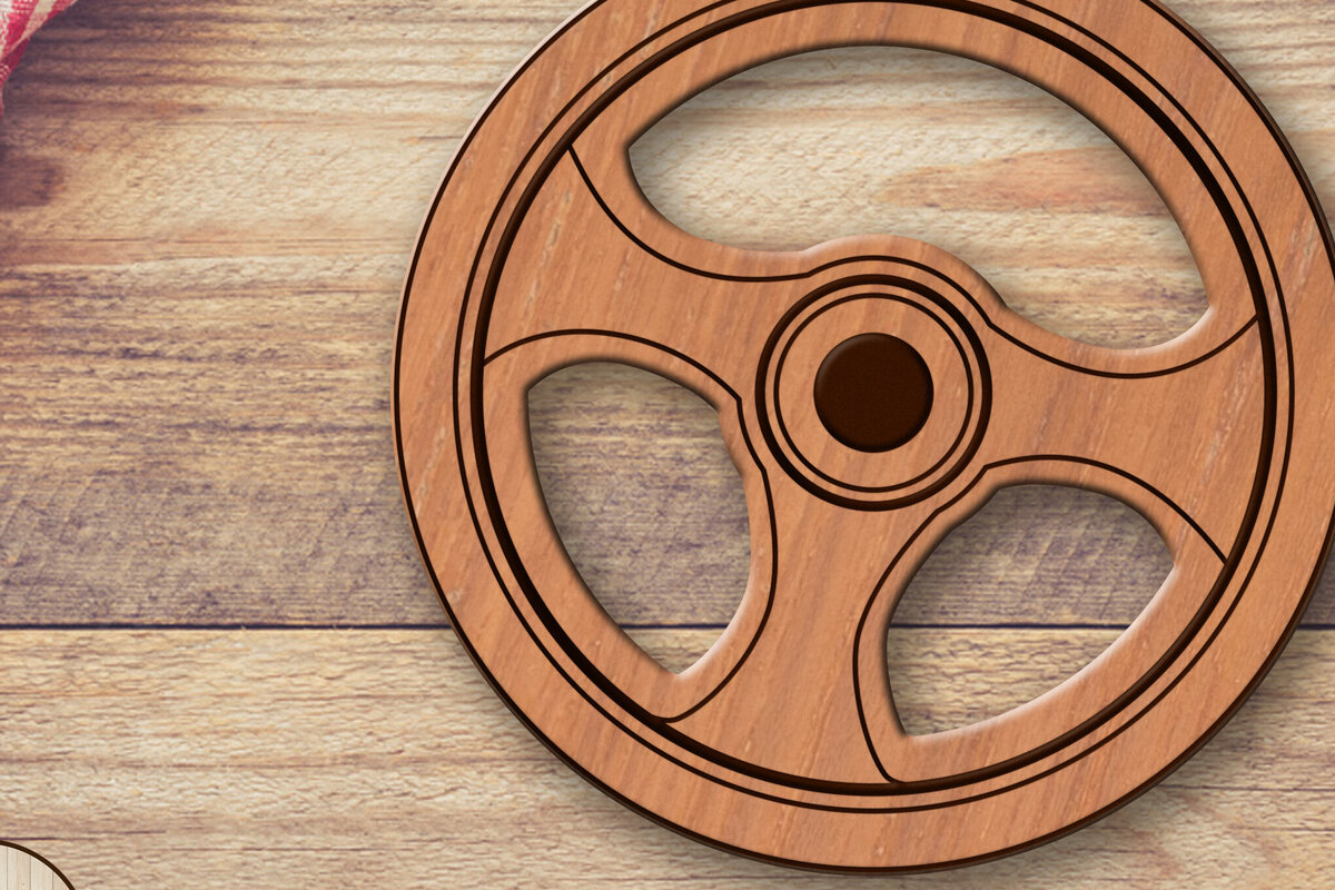 Σετ των 2 Intra απο ξύλο plywood  Χρώμα wenge 3mm-4mm πάχος - Σουβέρ με Χαρακτική Διακοσμητική Λίμα Δίασταση 4x4 cm INTRAFABR-112860839