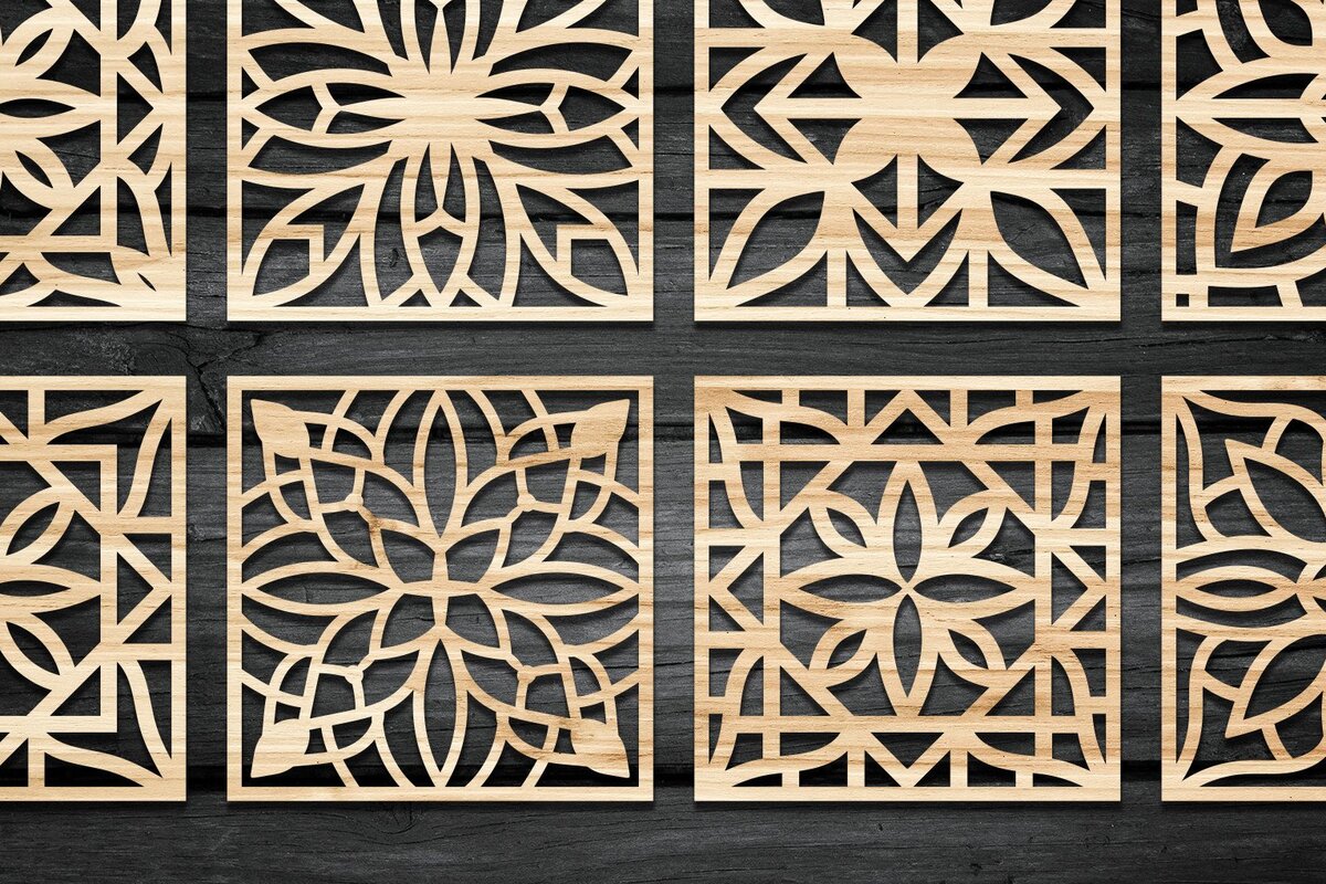 Intra απο ξύλο plywood  Χρώμα wenge 3mm-4mm πάχος - Σουβέρ Grill Bundle-V03 Δίασταση 30x30 cm INTRAFABR-93710641