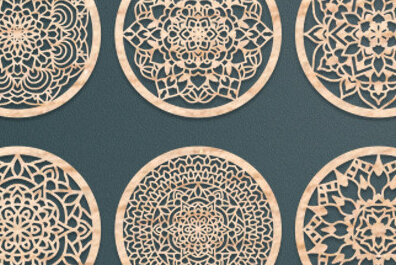 Intra απο ξύλο plywood  Χρώμα wenge 3mm-4mm πάχος - Σουβέρ Δίασταση 30x20 cm INTRAFABR-92622463