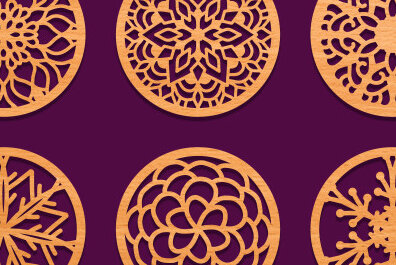 Intra απο ξύλο plywood  Χρώμα wenge 3mm-4mm πάχος - Σετ σουβέρ Δίασταση 40x50 cm INTRAFABR-25964087