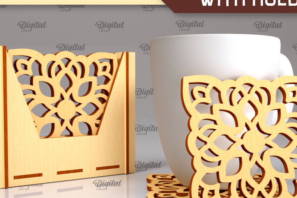 Intra απο ξύλο plywood  Χρώμα wenge 3mm-4mm πάχος - Σουβέρ με θήκη Design Δίασταση 30x20 cm INTRAFABR-101182146