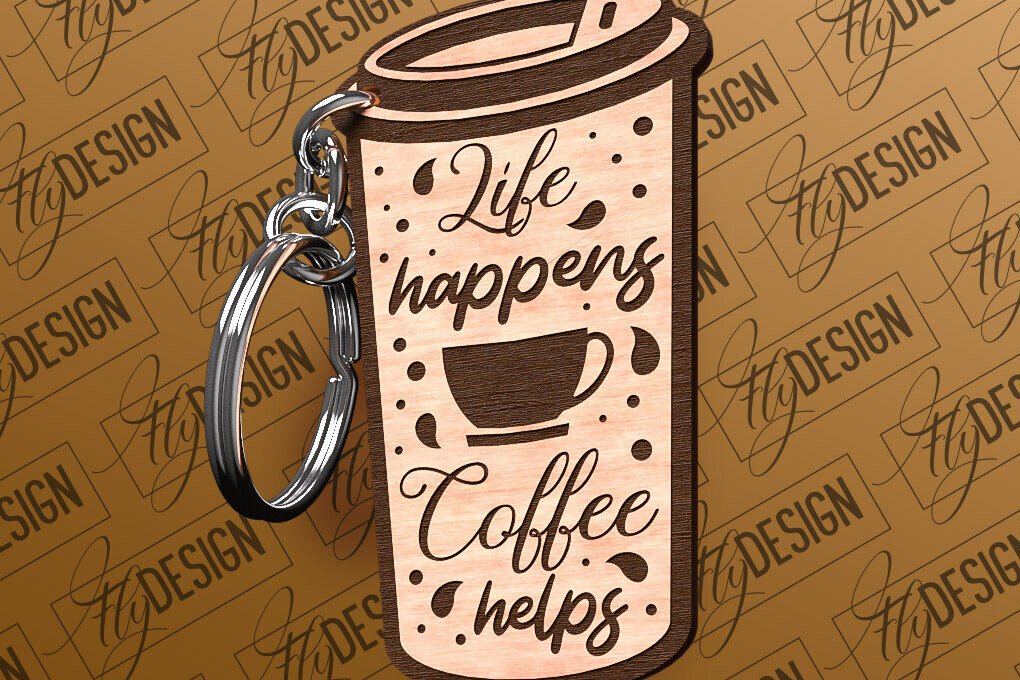 Σετ των 2 Intra απο ξύλο plywood  Χρώμα wenge 3mm-4mm πάχος - Κοπή Laser Μπρελόκ Καφέ | Αστεία αποσπάσματα Δίασταση 4x4 cm INTRAFABR-100838186