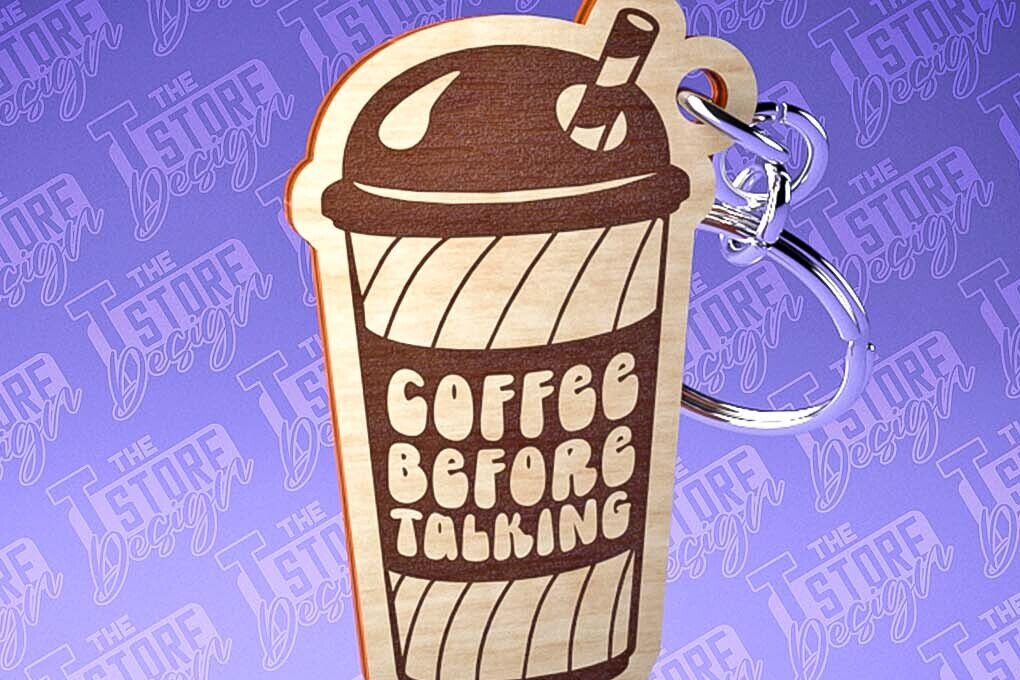 Σετ των 2 Intra απο ξύλο plywood  Χρώμα wenge 3mm-4mm πάχος - Κοπή Laser Μπρελόκ Καφέ | Αστεία αποσπάσματα Δίασταση 4x4 cm INTRAFABR-106340152