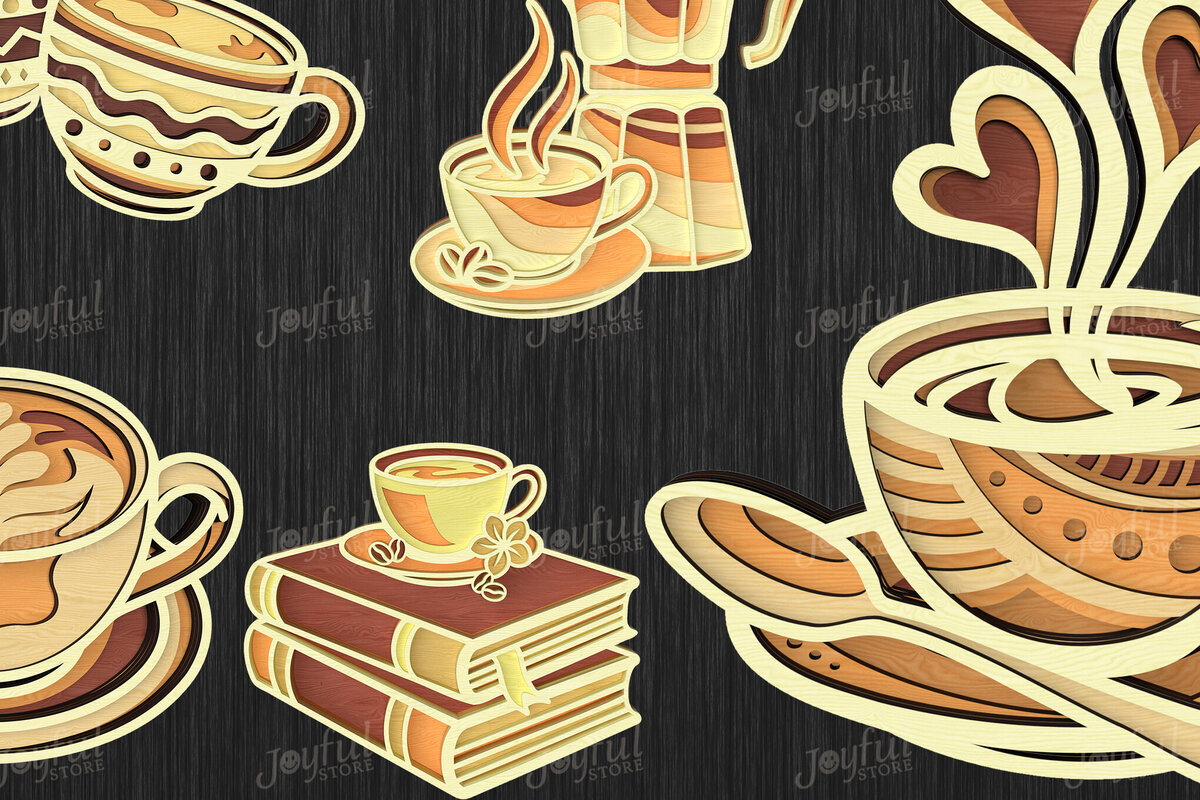 Intra απο ξύλο plywood  Χρώμα wenge 3mm-4mm πάχος - Coffee Lover Layered Bundle Δίασταση 20x20 cm INTRAFABR-64850778