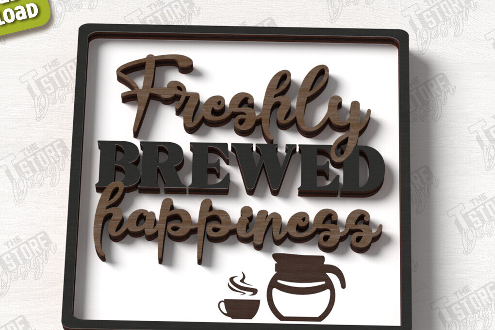 Intra απο ξύλο plywood  Χρώμα wenge 3mm-4mm πάχος - Coffee Sign | Καφενείο Δίασταση 30x20 cm INTRAFABR-117429438