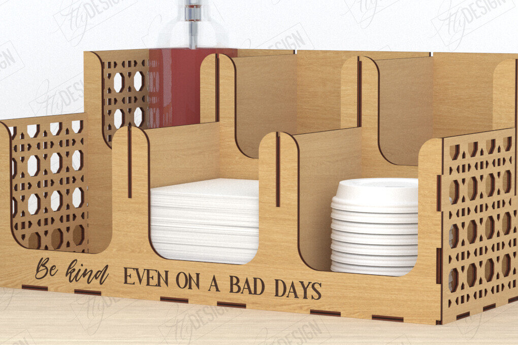 Intra απο ξύλο plywood  Χρώμα wenge 3mm-4mm πάχος - Σχάρα για σιρόπι καφέ | Desktop Organizer Δίασταση 20x20 cm INTRAFABR-25467206