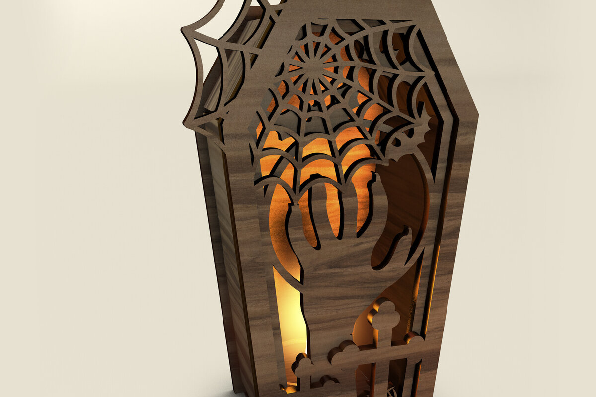 Σετ των 3 Intra απο ξύλο plywood  Χρώμα wenge 3mm-4mm πάχος - Φέρετρο - Κηροπήγιο Δίασταση 3x3 cm INTRAFABR-115870778