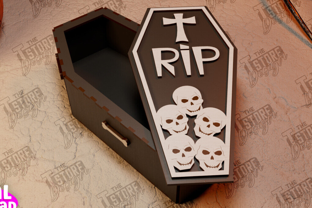 Σετ των 2 Intra απο ξύλο plywood  Χρώμα wenge 3mm-4mm πάχος - Κουτί κουφέτας | Αποκριάτικες λιχουδιές |CNC Δίασταση 15x15 cm INTRAFABR-115870805