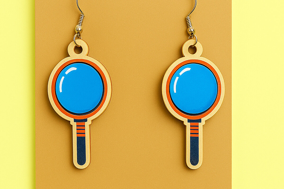 Σετ των 3 Intra απο ξύλο plywood  Χρώμα wenge 3mm-4mm πάχος - Έγχρωμα σκουλαρίκια Pencil Box Δίασταση 3x3 cm INTRAFABR-116522560