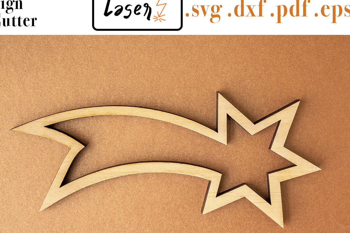 Σετ των 2 Intra απο ξύλο plywood  Χρώμα wenge 3mm-4mm πάχος - Χριστουγεννιάτικη διακόσμηση Comet για Δίασταση 20x20 cm INTRAFABR-62943015